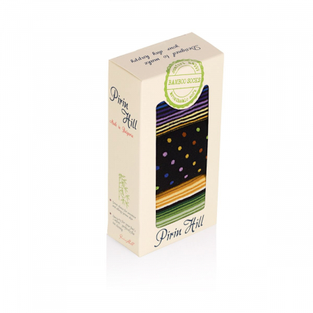 Gift Box-uri Amuzante - Sosete bambus FINE BAMBOO curcubeu cutie 3 buc.