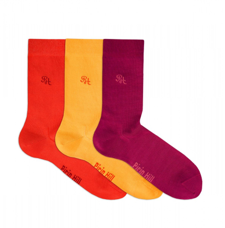 Sosete casual femei - Sosete bumbac 98% Coral, 3 buc.