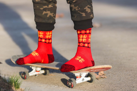 Sosete bumbac Active Lifestyle Socks ETHNO Red [4]