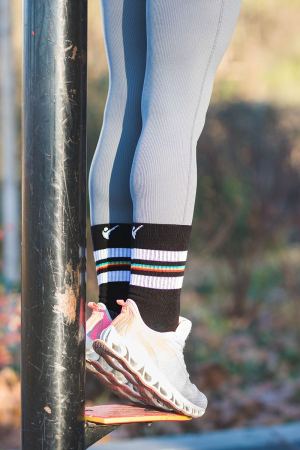 Sosete bumbac Active Lifestyle Socks RINGS Black White [2]