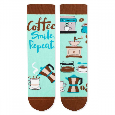 Bauturi - Sosete bumbac Arty Socks Coffee Maro Turcoaz