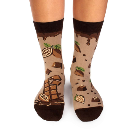 Produse - Sosete bumbac Arty Socks cu Ciocolata Bej