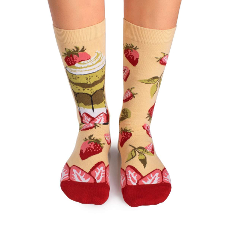 Sosete Dama - Șosete bumbac Arty Socks cu Matcha Portocaliu