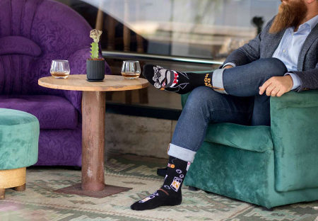 Sosete bumbac Arty Socks Don Maimuta Negru [3]