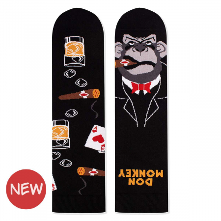 Bauturi - Sosete bumbac Arty Socks Don Maimuta Negru