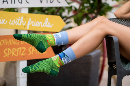 Sosete bumbac Arty Socks Lalele si Mori de Vant verde [3]
