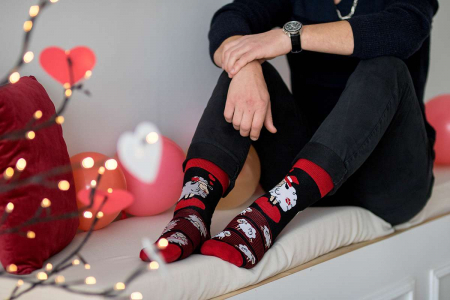 Set 4 perechi de sosete bumbac Arty Socks Oita Indragostita in cutie cadou [7]