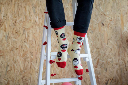 Sosete bumbac Arty Socks Oita Indragostita Ecru [6]