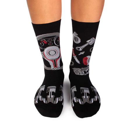 Produse - Șosete bumbac  Arty Socks Pasionat Auto Negru