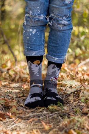 Sosete bumbac Arty Socks Peisaj Montan Gri [4]