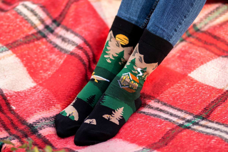 Sosete bumbac Arty Socks Peisaj Montan Verde [3]