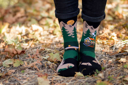 Sosete bumbac Arty Socks Peisaj Montan Verde [2]