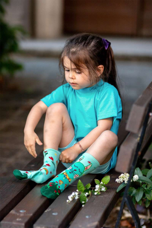Șosete bumbac Arty Socks Pisica Hippie Albastru Pal [2]