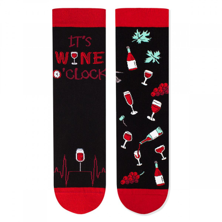 Bauturi - Sosete bumbac Arty Socks WINERY Black