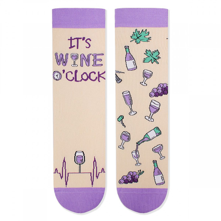 Bauturi - Sosete bumbac Arty Socks WINERY Ecru