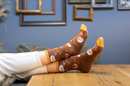Sosete bumbac Colour Cotton Socks ST VALENTINE'S DAY Brown [4]