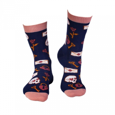 Sosete bumbac Colour Cotton Socks ST VALENTINE'S DAY Jeans [4]