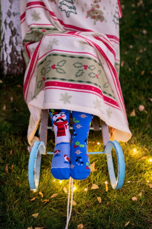 Sosete bumbac de craciun Snowman [5]