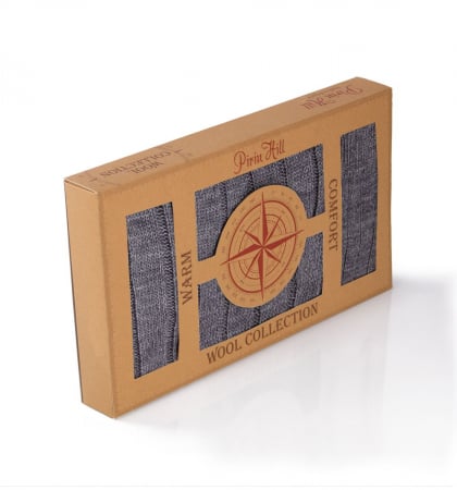 Cutie Cadou Merino - Sosete Merino & fular Gray