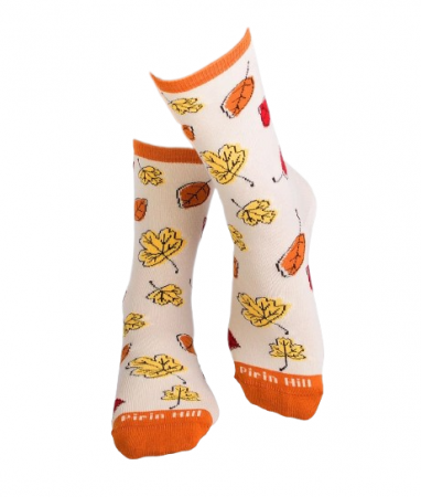 Sosete bumbac organic COLOUR COTTON AUTUMN LEAVES Ecru [4]