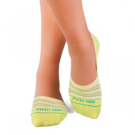 Sosete casual barbati - Sosete tip talpici INVISIBLE ORGANIC SOCKS Yellow