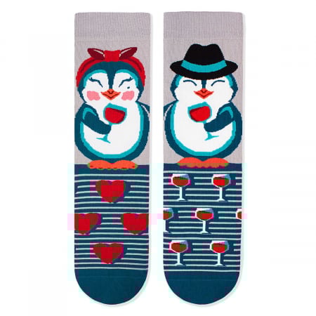 Dragoste - Sosete bumbac Penguin Love Blue