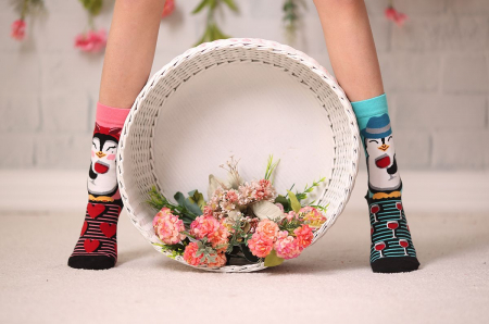 Sosete bumbac Penguin Love Coral [3]
