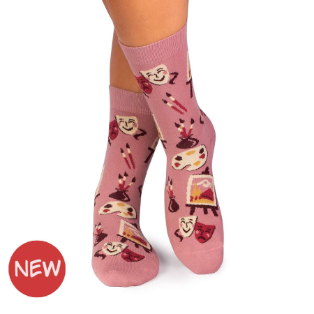 Produse - Sosete bumbac Pictura Roz