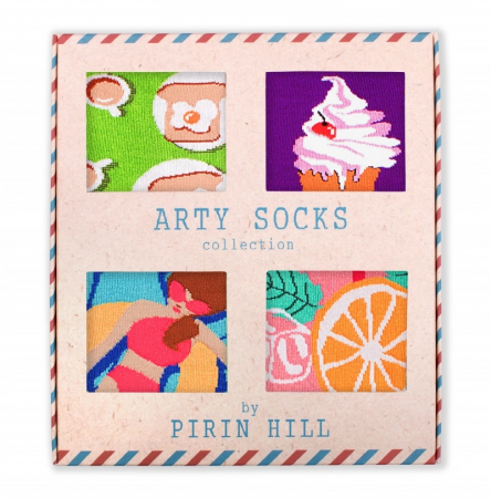 Gift Box-uri Amuzante - Sosete bumbac Summer BOX, 4 BUC.