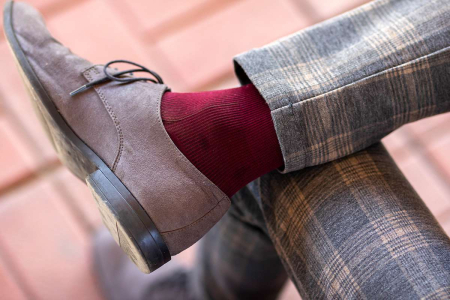 Șosete compresive lungi 3/4 din Bumbac Mercerizat Visiniu [5]