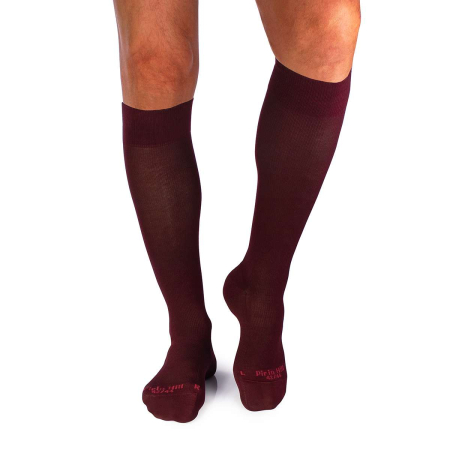 Șosete compresive lungi 3/4 din Bumbac Mercerizat Visiniu [6]