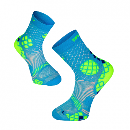 Sosete compresive pentru sport COMPRESSION SOCKS Turquoise Yellow [4]