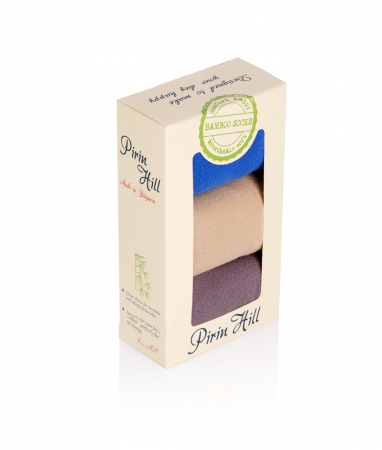 Gift Box-uri Casual - Sosete confortabile bambus BOX 3 Fine Bamboo Socks BASIC Blue Beige Gray