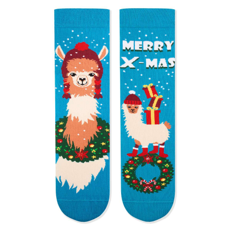 Craciun - Șosete de Crăciun din bumbac Arty Socks cu Lama Turcoaz