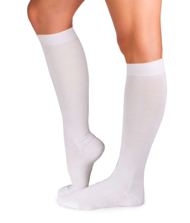 Sosete lungi 3/4 dama - Șosete din Bambus lungi 3/4 Alb