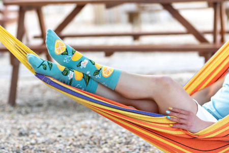 Șosete din bumbac Arty Socks cu Lamai Turcoaz [2]