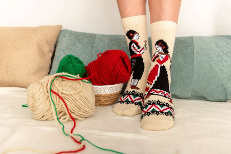 Șosete din bumbac Arty Socks Cuplu Tradițional Verde [3]