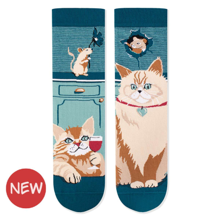 Dragoste - Șosete din bumbac Arty Socks Pisici și Șoareci