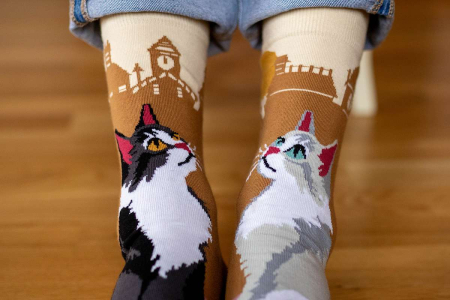 Șosete din bumbac Arty Socks Pisici Urbane [2]