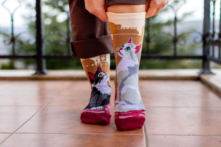 Șosete din bumbac Arty Socks Pisici Urbane [5]