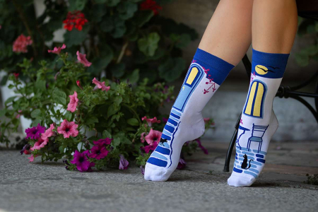 Șosete din bumbac  Arty Socks Seri Grecești Alb [2]