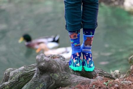 Sosete din bumbac organic Arty Socks Capybara Indragostita Albastru inchis [2]