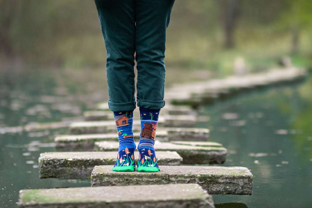 Sosete din bumbac organic Arty Socks Capybara Indragostita Albastru inchis [4]