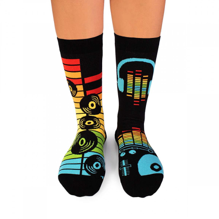 Rock - Sosete din bumbac organic Arty Socks Disco Negru