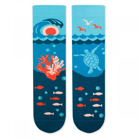 Animale - Sosete din bumbac organic Arty Socks Ocean Albastru deschis