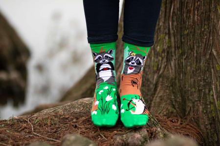 Sosete din bumbac organic Arty Socks Ratoni Indragostiti Verde [6]