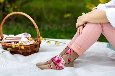 Sosete Fine din Bambus cu Magnolie Bej [3]