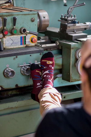 Șosete Fine din Bumbac cu Unelte Vișiniu [2]