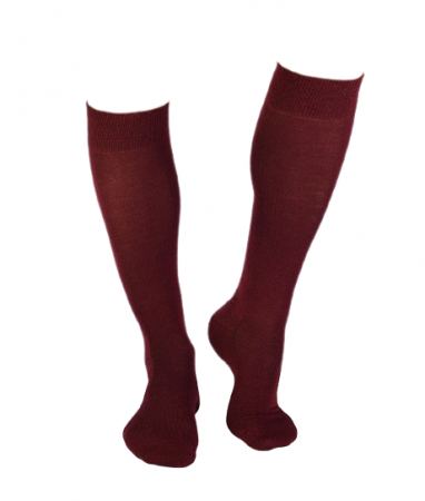 Sosete fine lungi 3/4 din Lână Vișiniu [7]