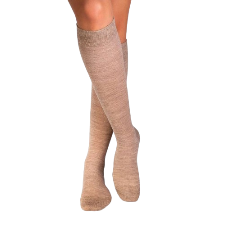 Sosete lungi 3/4 Fine din Lână Bej [4]